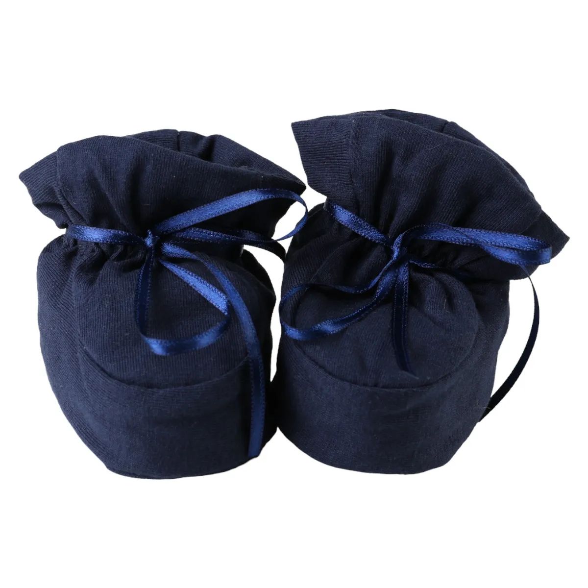 Pantufa Bebê Chutinho Liso com Fita Vermelho