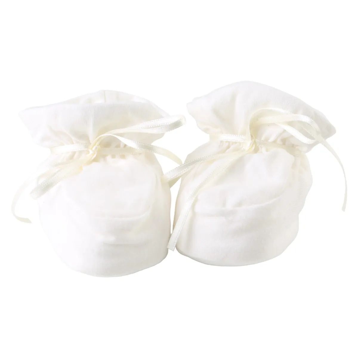 Pantufa Bebê Chutinho Liso com Fita Vermelho