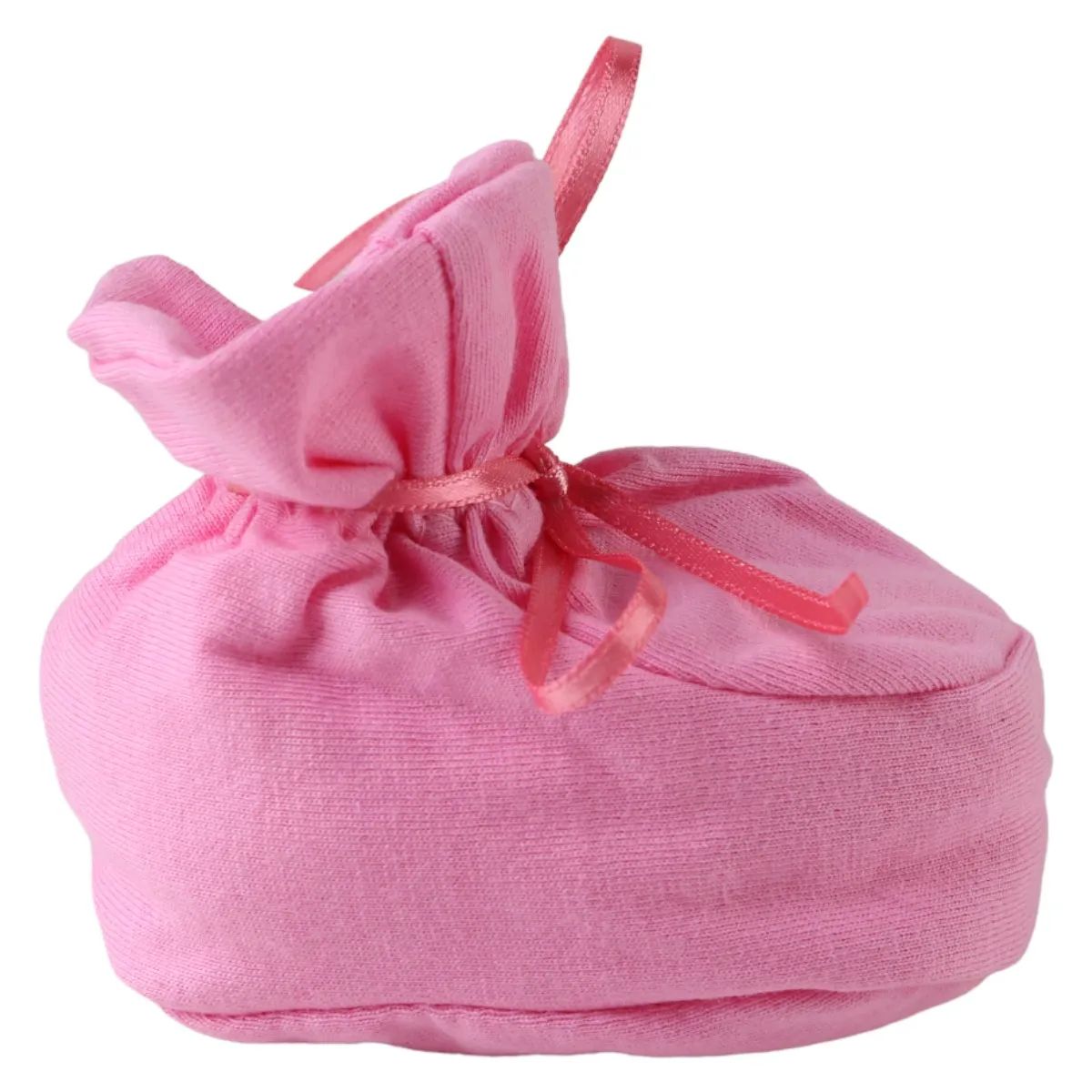 Pantufa Bebê Chutinho Liso com Fita Vermelho