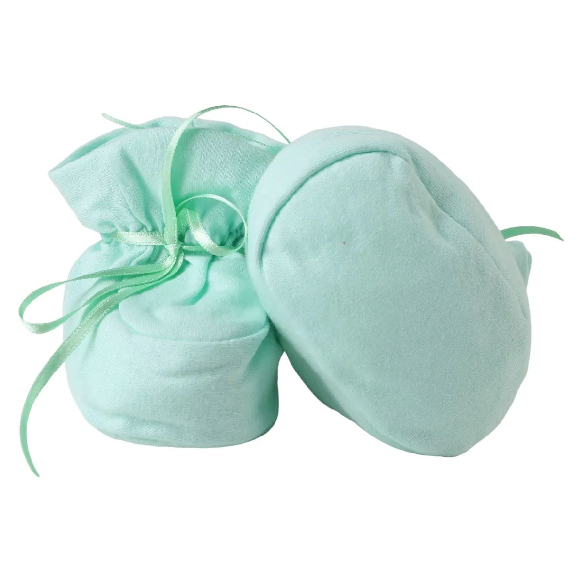 Pantufa Bebê Chutinho Liso com Fita Vermelho