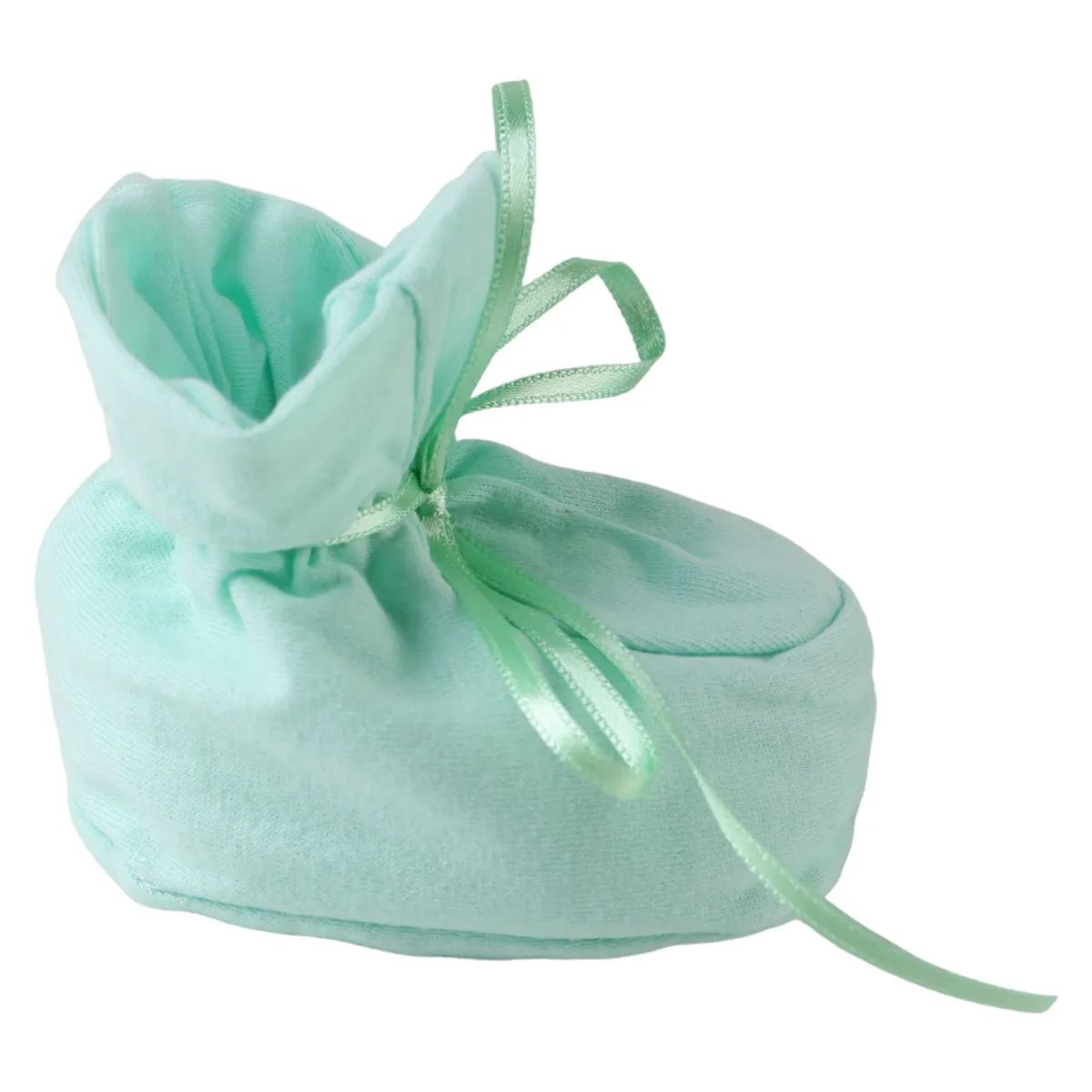 Pantufa Bebê Chutinho Liso com Fita Vermelho