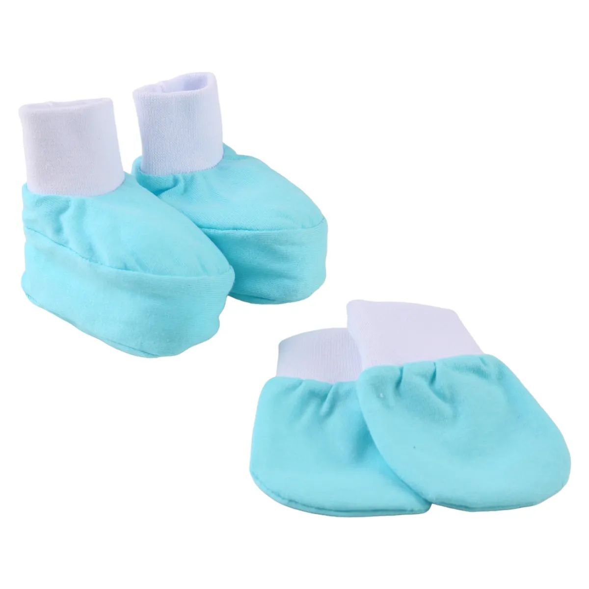 Kit Luva e Pantufa Bebê Chutinho Liso Vermelho