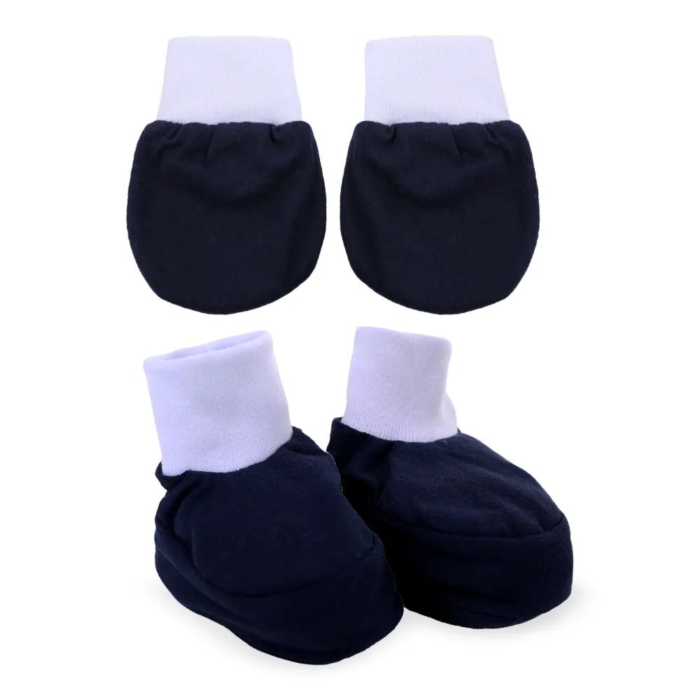 Kit Luva e Pantufa Bebê Chutinho Liso Vermelho