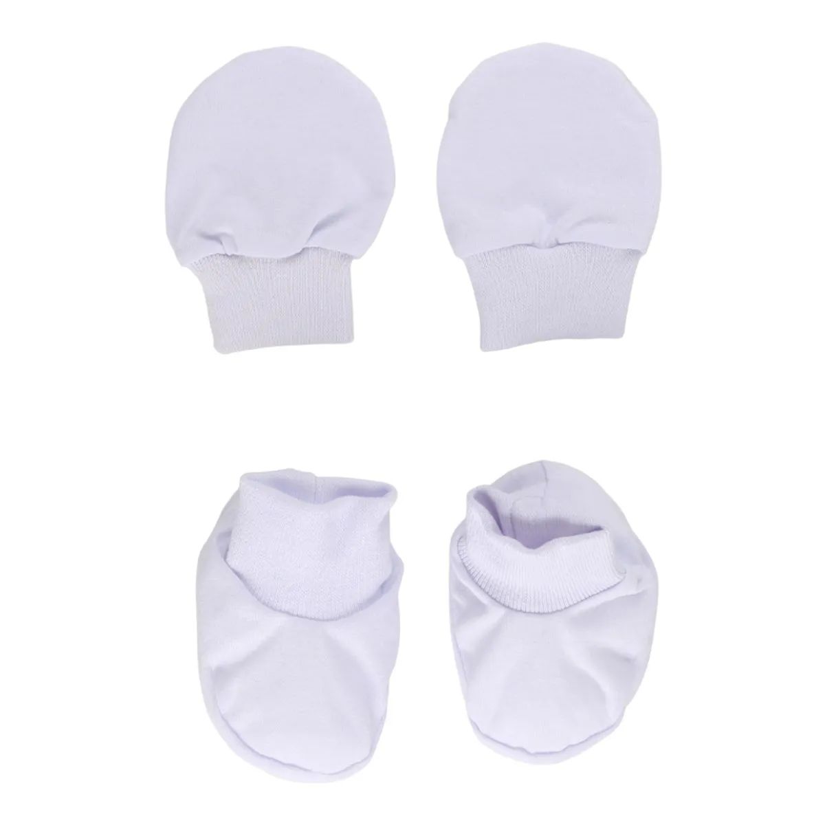 Kit Luva e Pantufa Bebê Chutinho Liso Vermelho