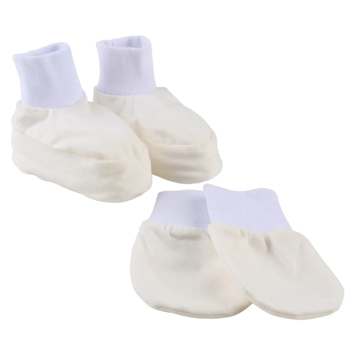 Kit Luva e Pantufa Bebê Chutinho Liso Vermelho