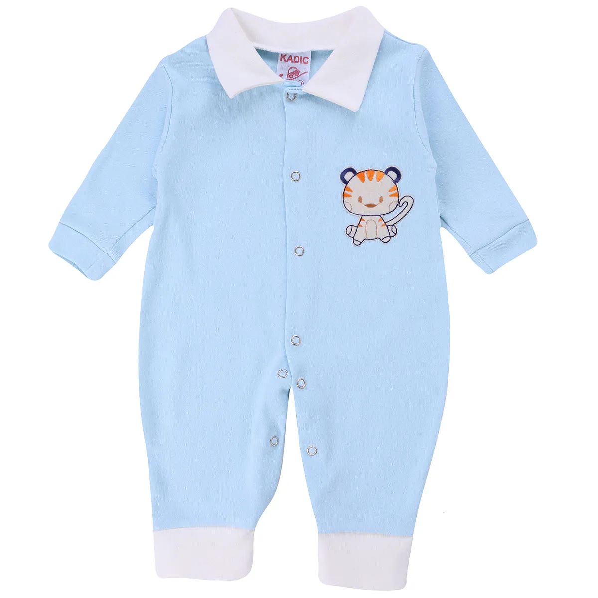 Macacão Longo Kadic em Suedine com Bordado Sortido Tam P