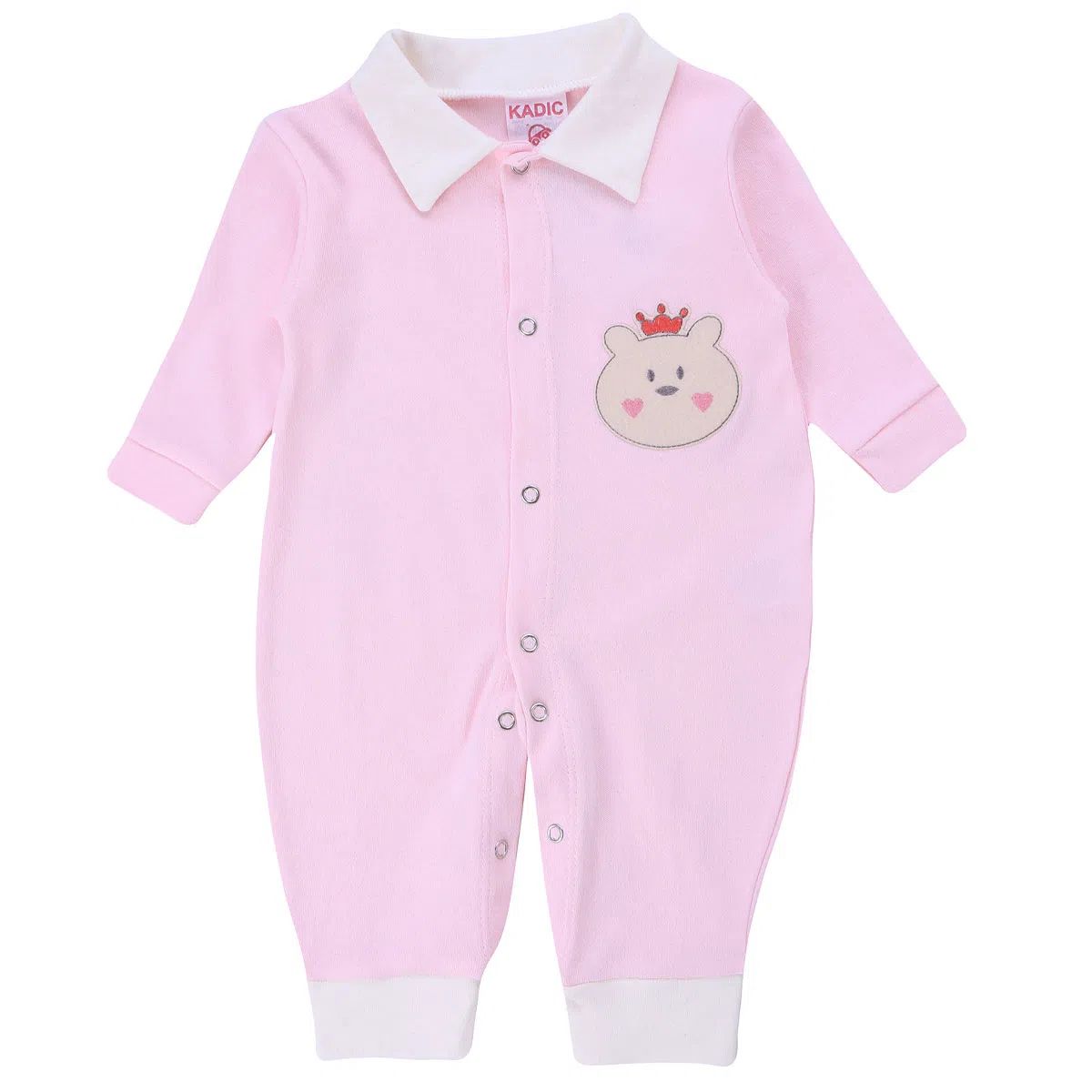 Macacão Longo Kadic em Suedine com Bordado Sortido