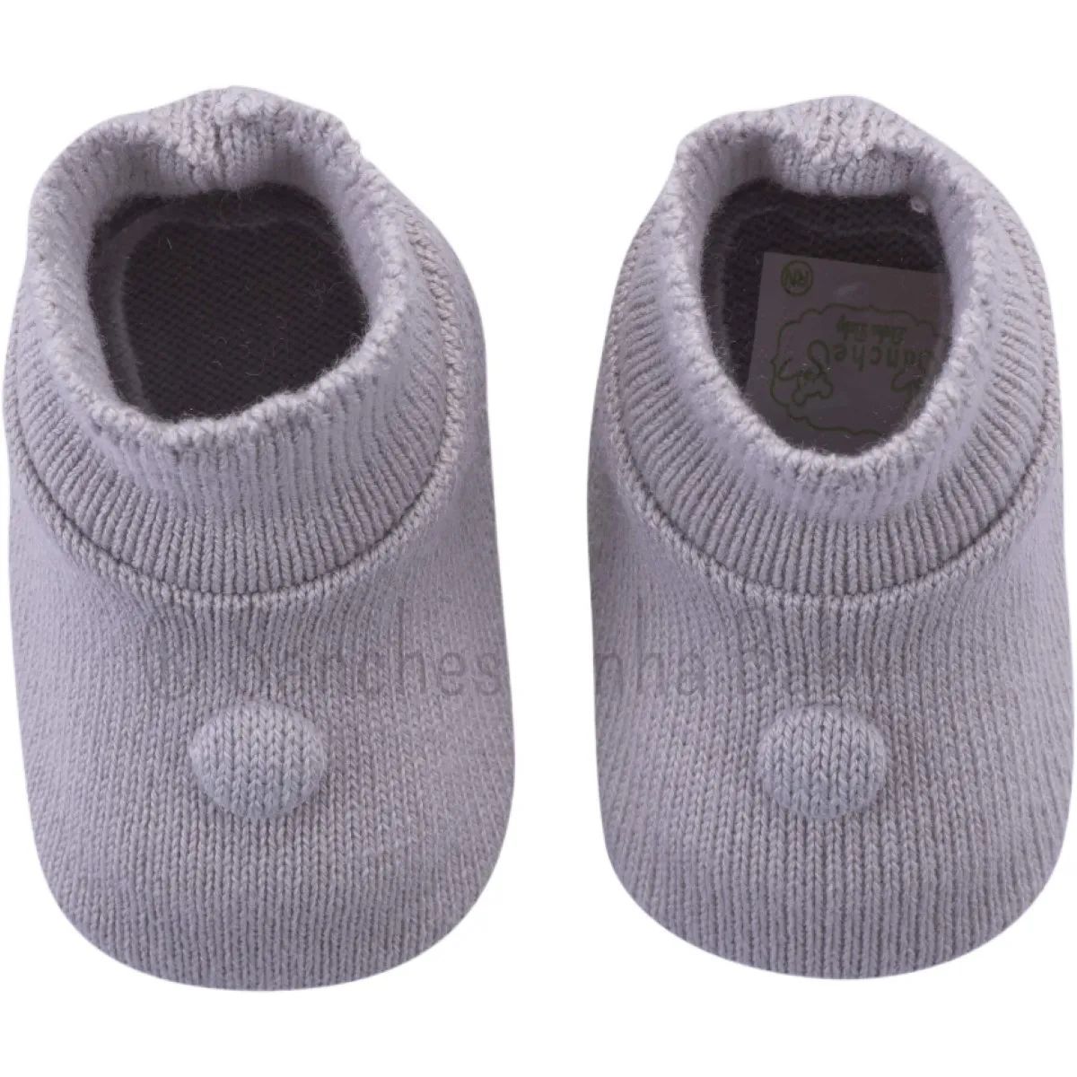 Sapatinho Bebê Sanches Malha em Acrílico Azul