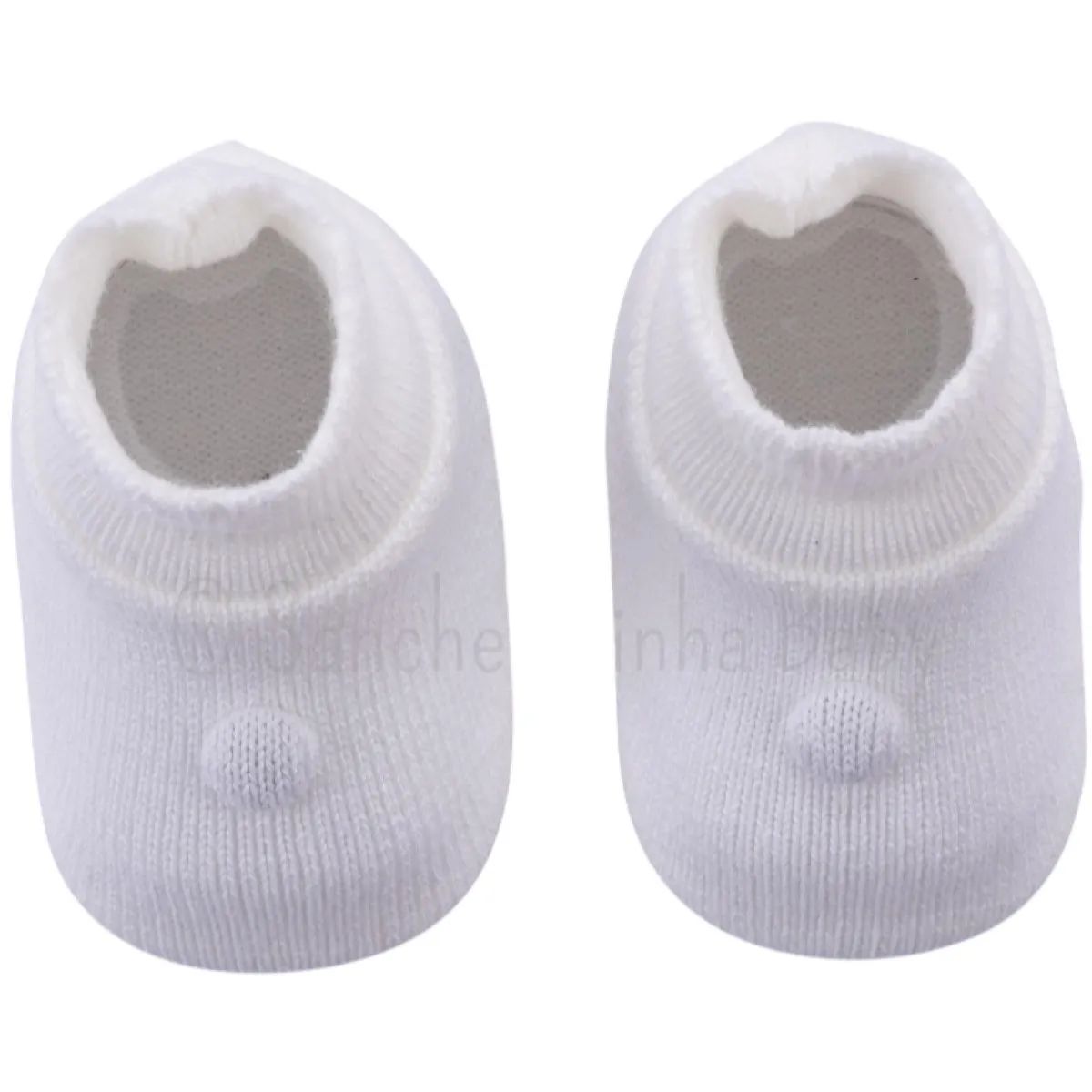 Sapatinho Bebê Sanches Malha em Acrílico Azul