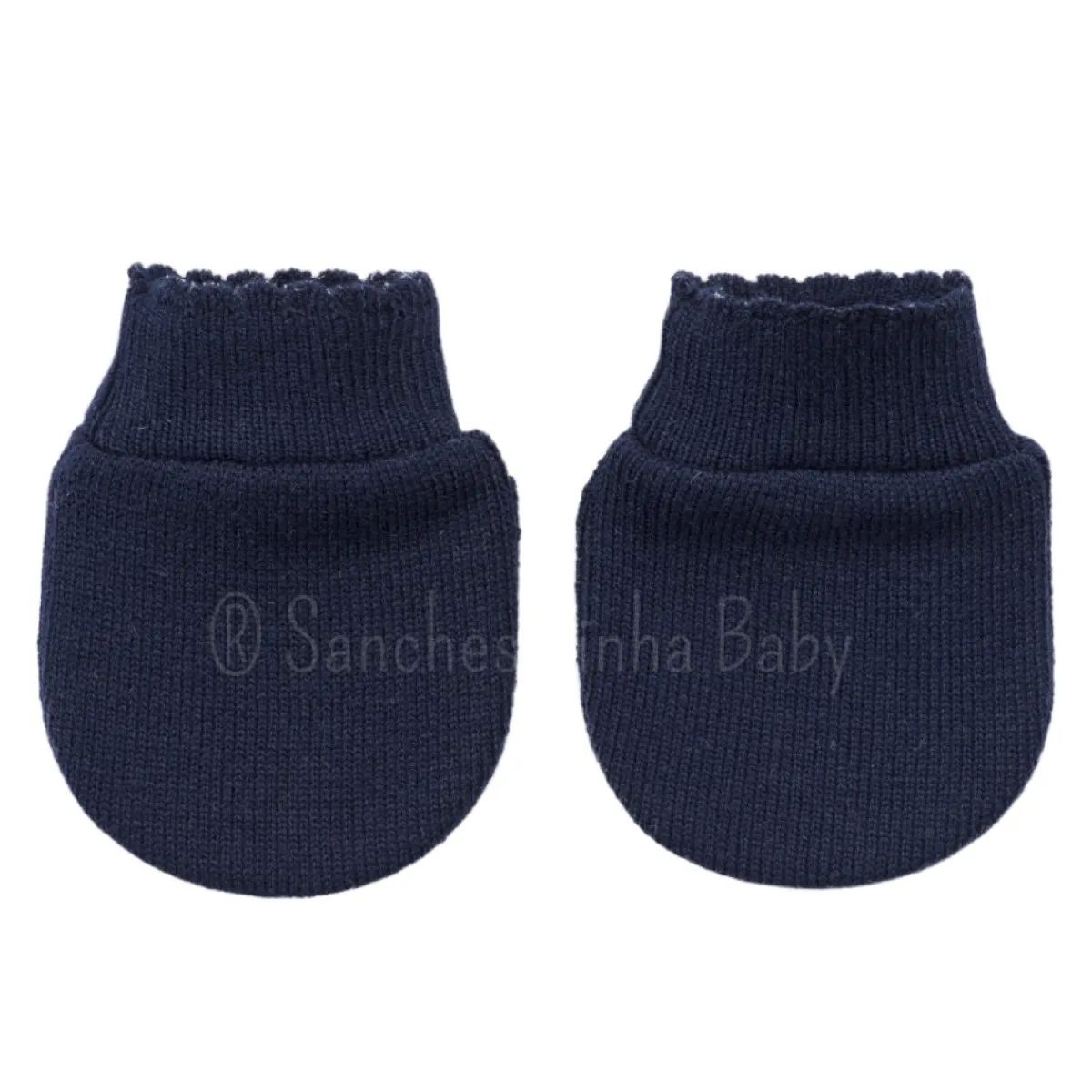 Luva Bebê Sanches Acrílica Azul