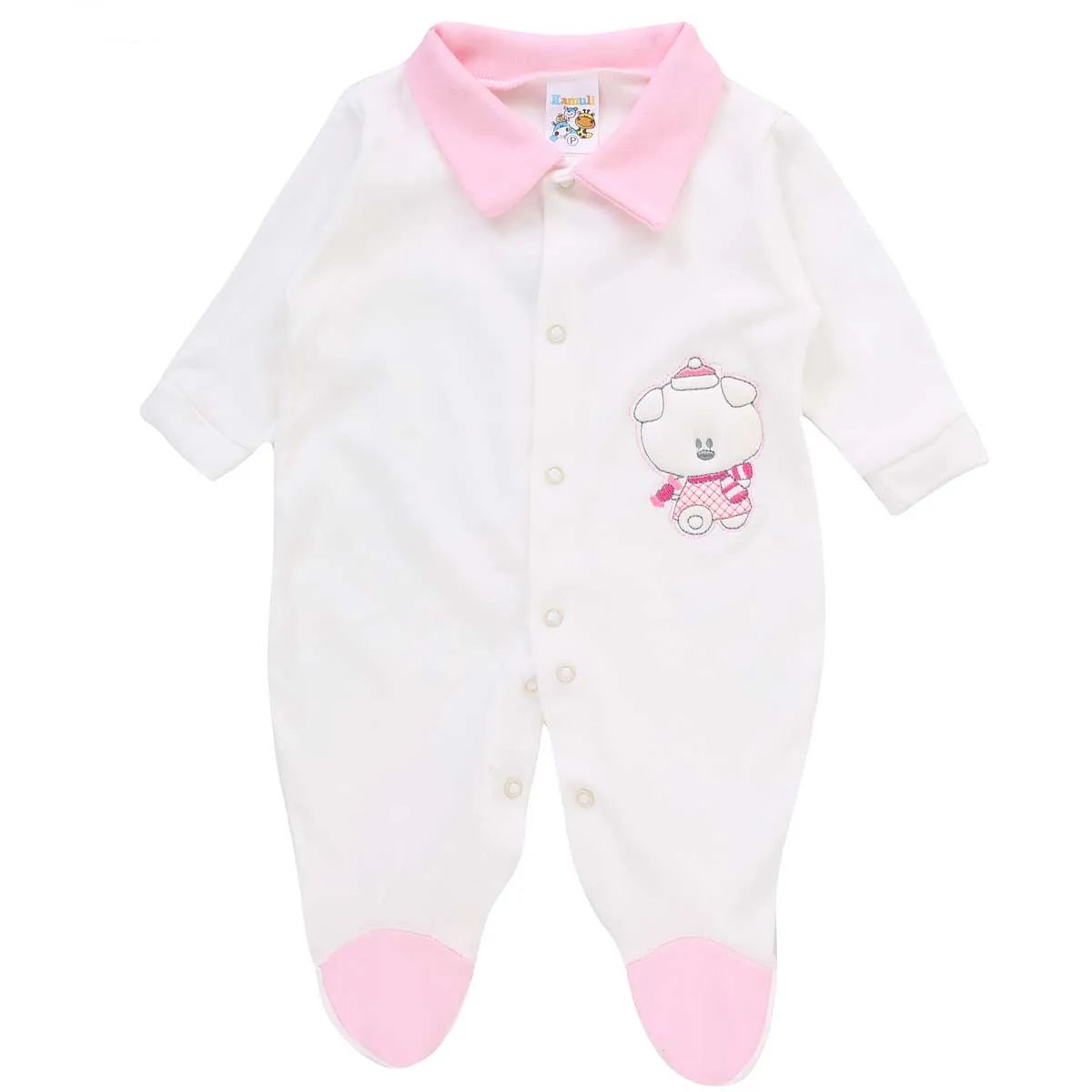 Macacão Longo Kamule em Suedine com Bordado Sortido