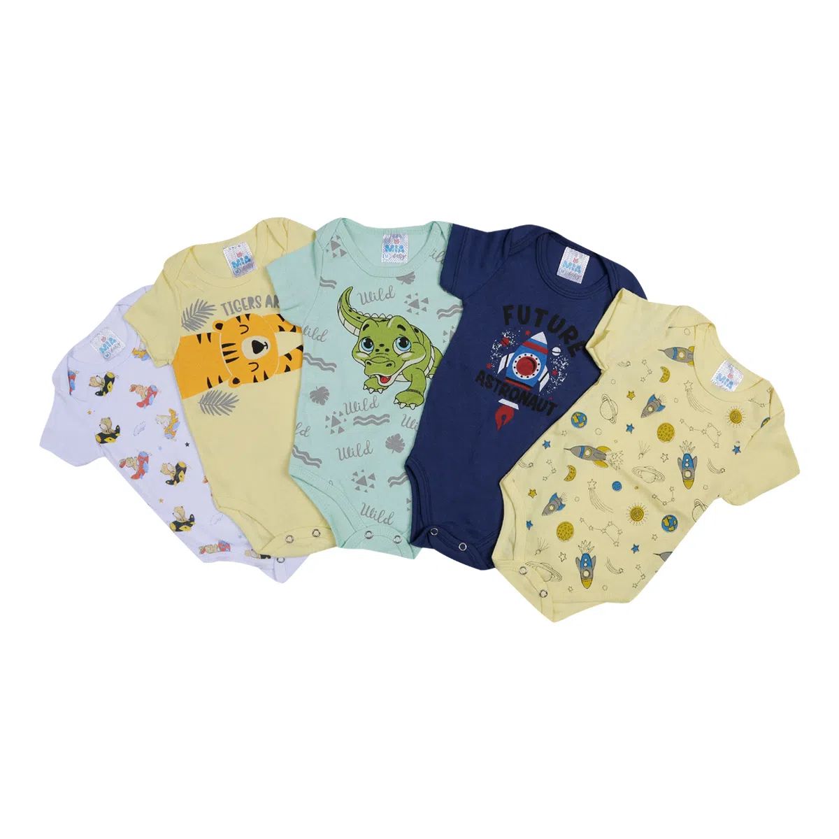 Kit Body Manga Curta Mia Sortido