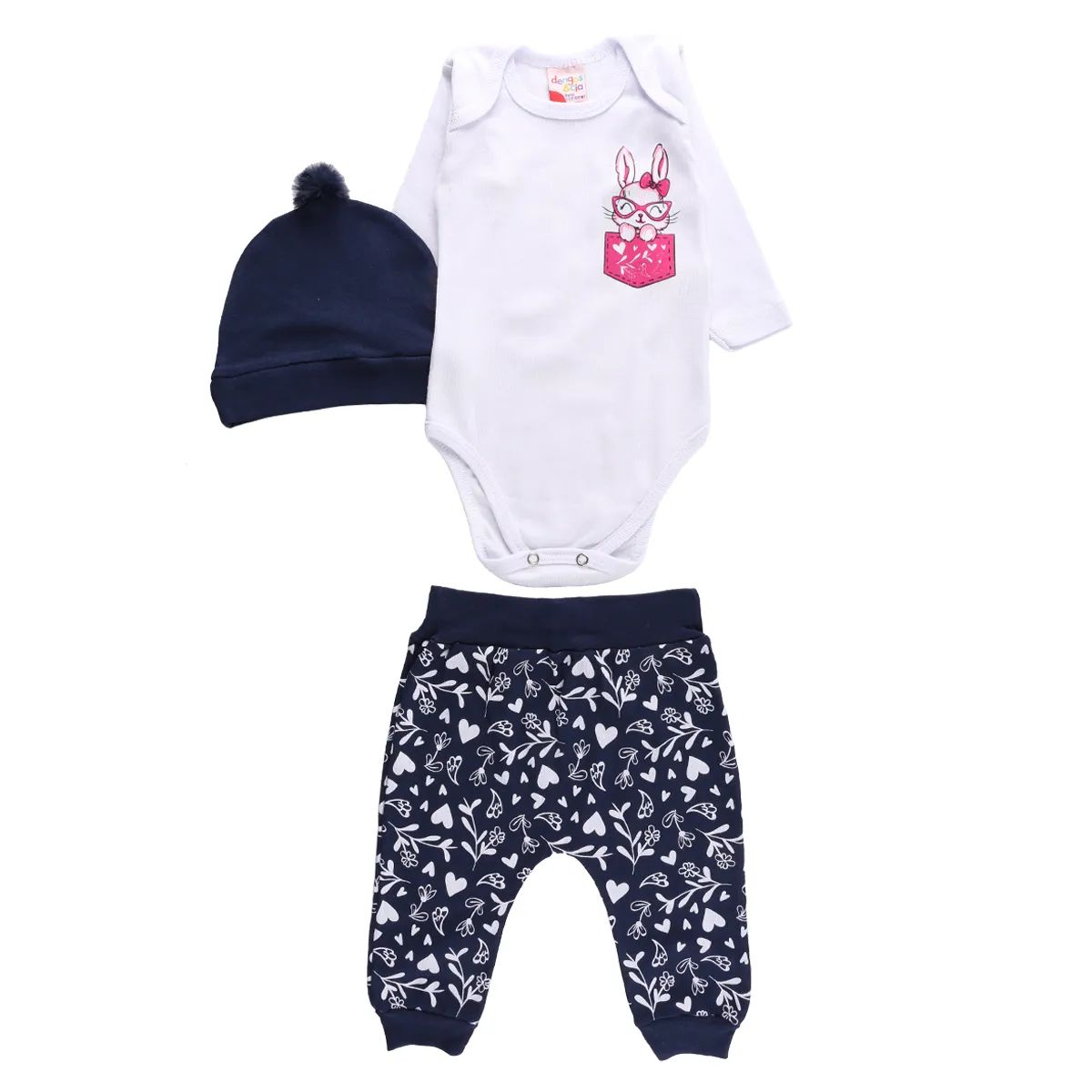 Conjunto Bebê Dengos e Cia Raposa