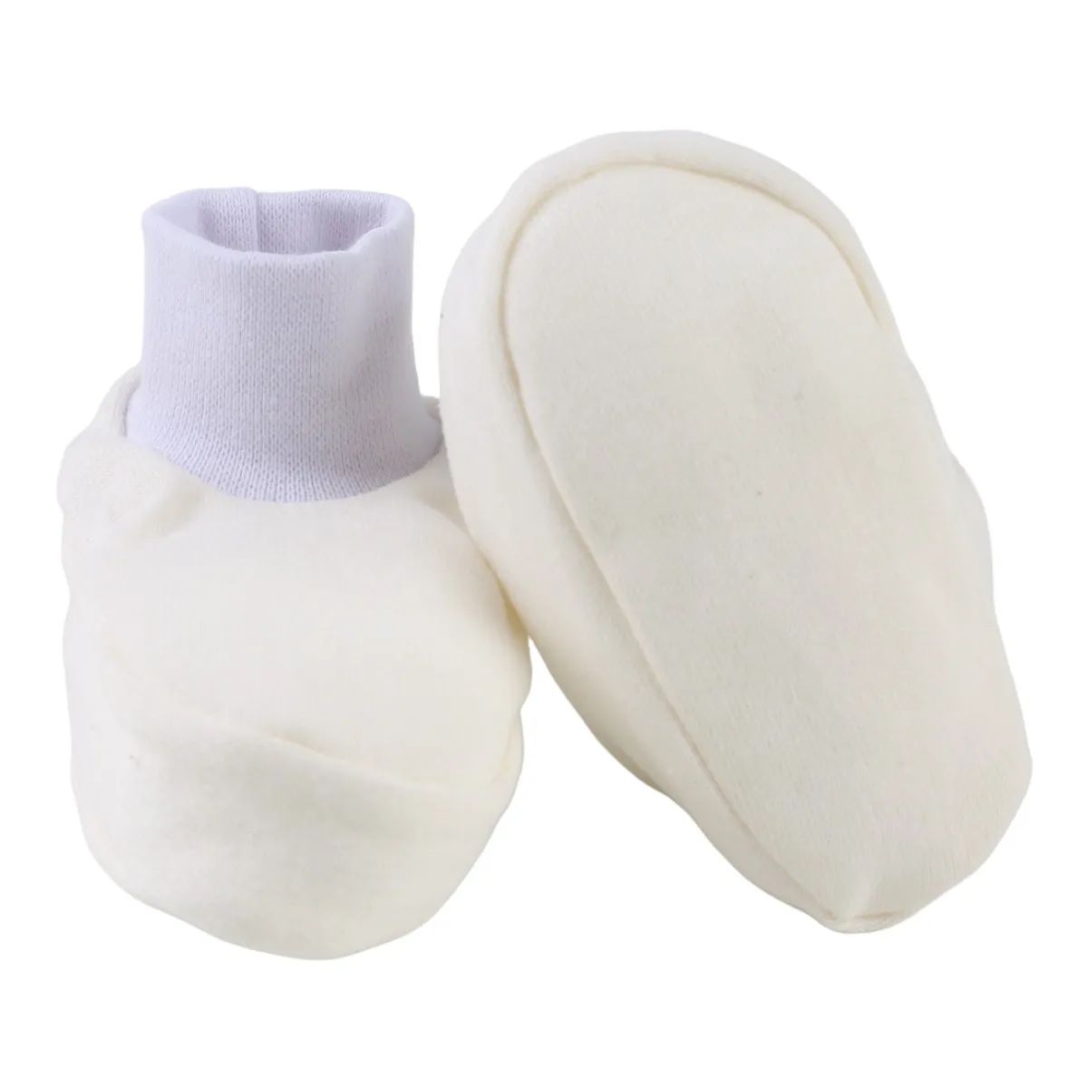 Pantufa Bebê Chutinho Liso Off White