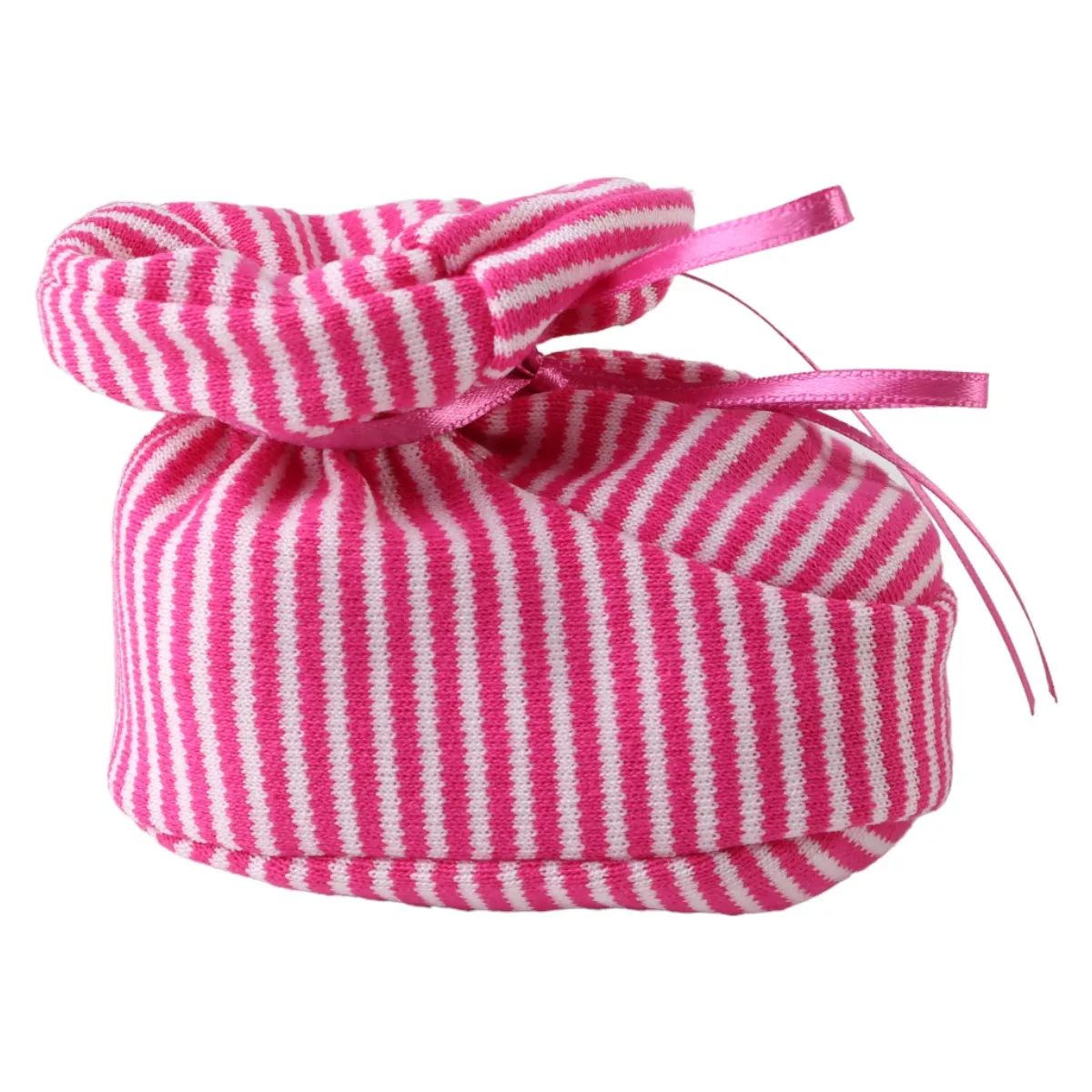 Pantufa Beijinho Bebê Chutinho Canelado Rosa Claro