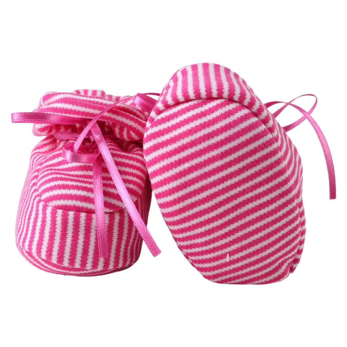 Pantufa Beijinho Bebê Chutinho Canelado Rosa Claro