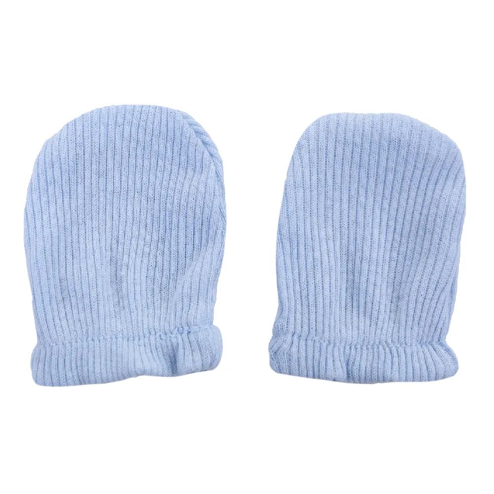 Kit Bebê Sapatinho + Luva Canelado Branco