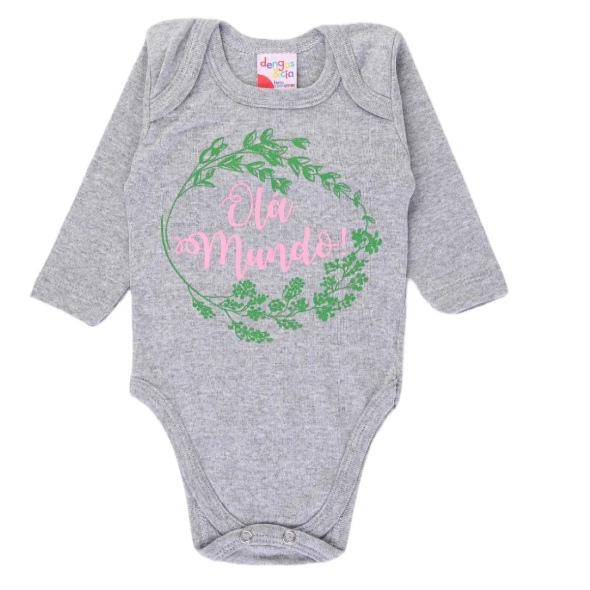 Conjunto Bebê Dengos e Cia Mundo Cinza