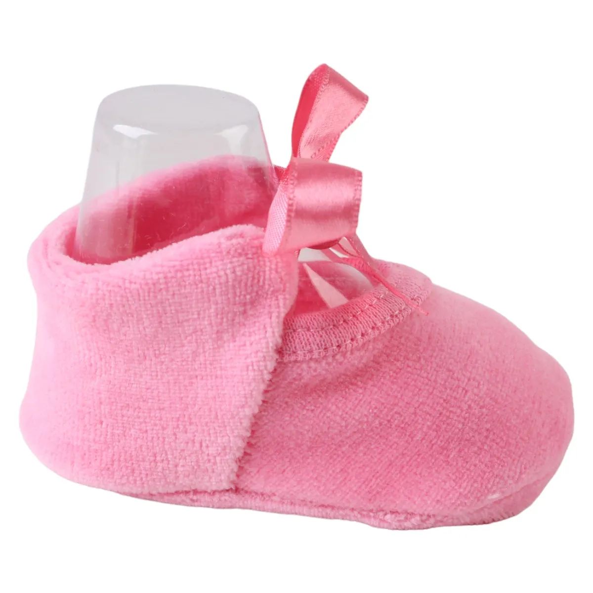 Sapatilha Puff Bebê Chutinho com Fita Cetim Off White