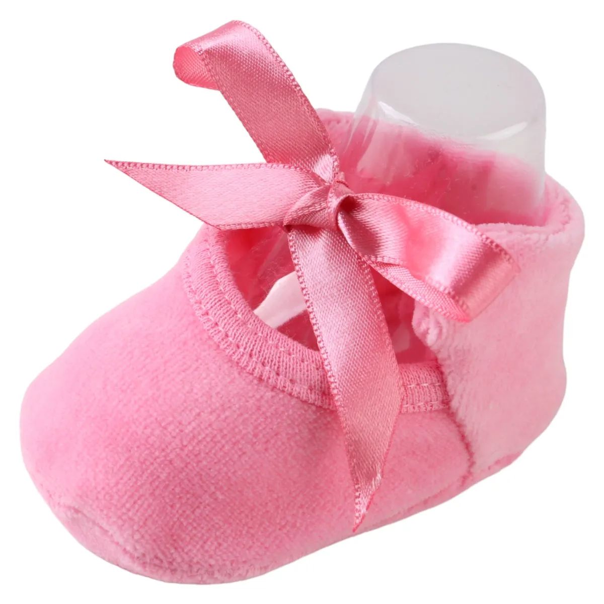 Sapatilha Puff Bebê Chutinho com Fita Cetim Off White