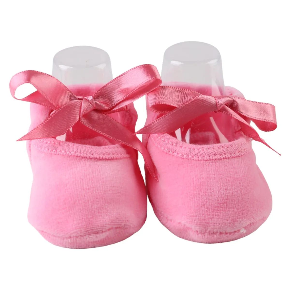 Sapatilha Puff Bebê Chutinho com Fita Cetim Off White