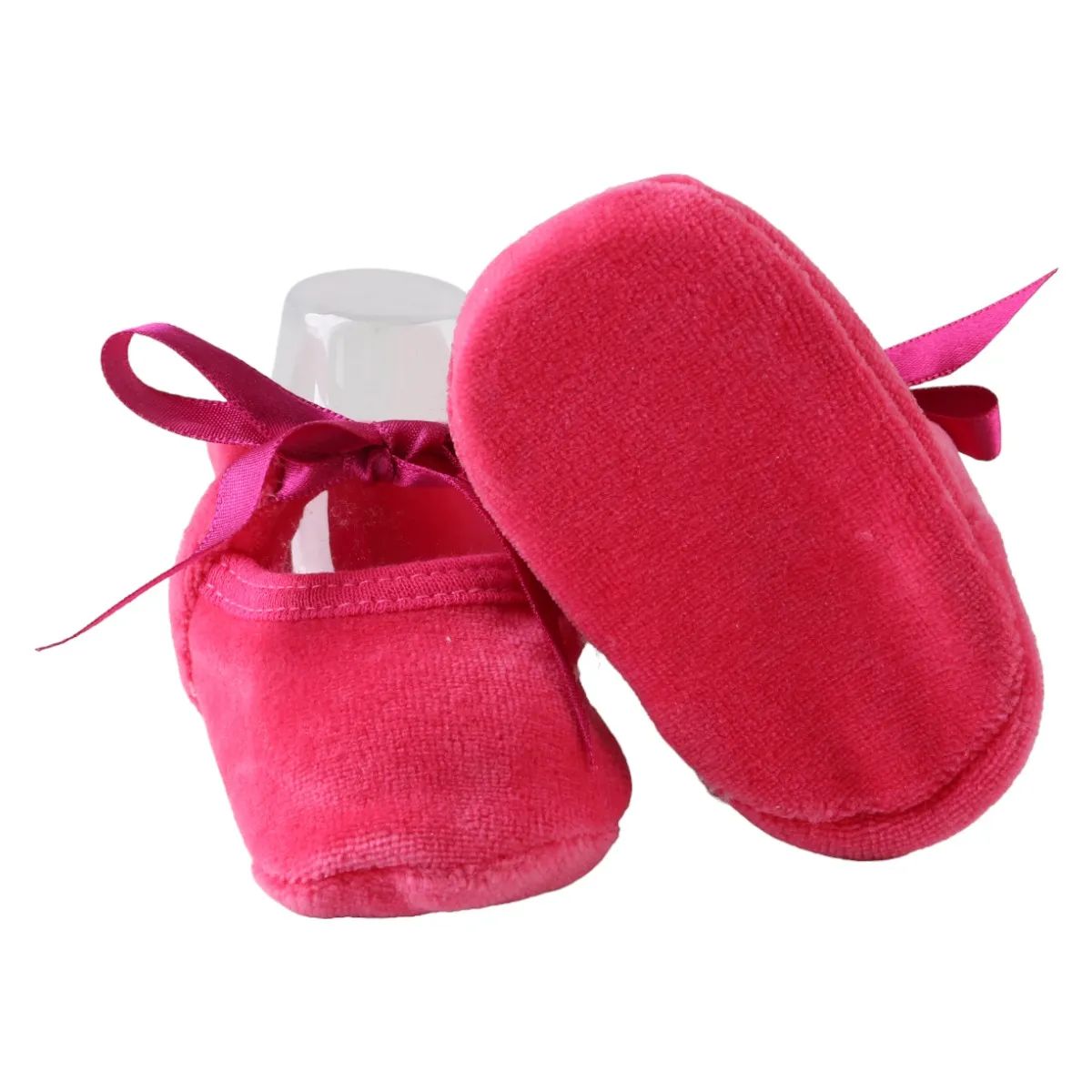 Sapatilha Puff Bebê Chutinho com Fita Cetim Off White