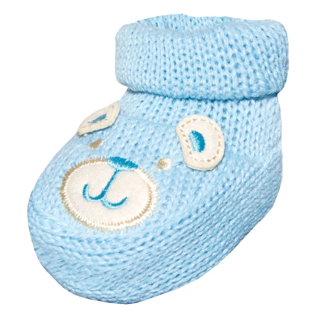 Sapatinho Everly Tricot Ursinho Azul