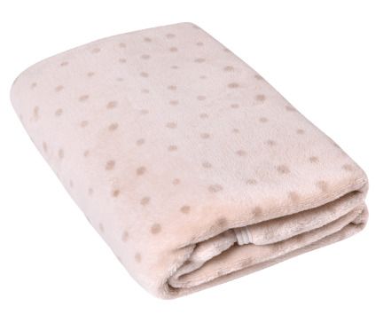 Cobertor Microfibra Bebê Papi Friends Poá Bege 70cm