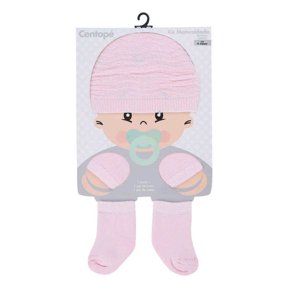 Kit Gorro, Luva e Meia Centopé Azul Marinho