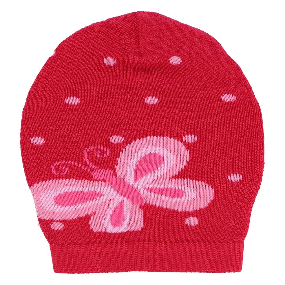 Kit Touca, Luva e Meia Borboleta Vermelha