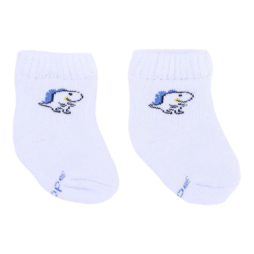 Kit Touca, Luva e Meia Dinossauro Azul