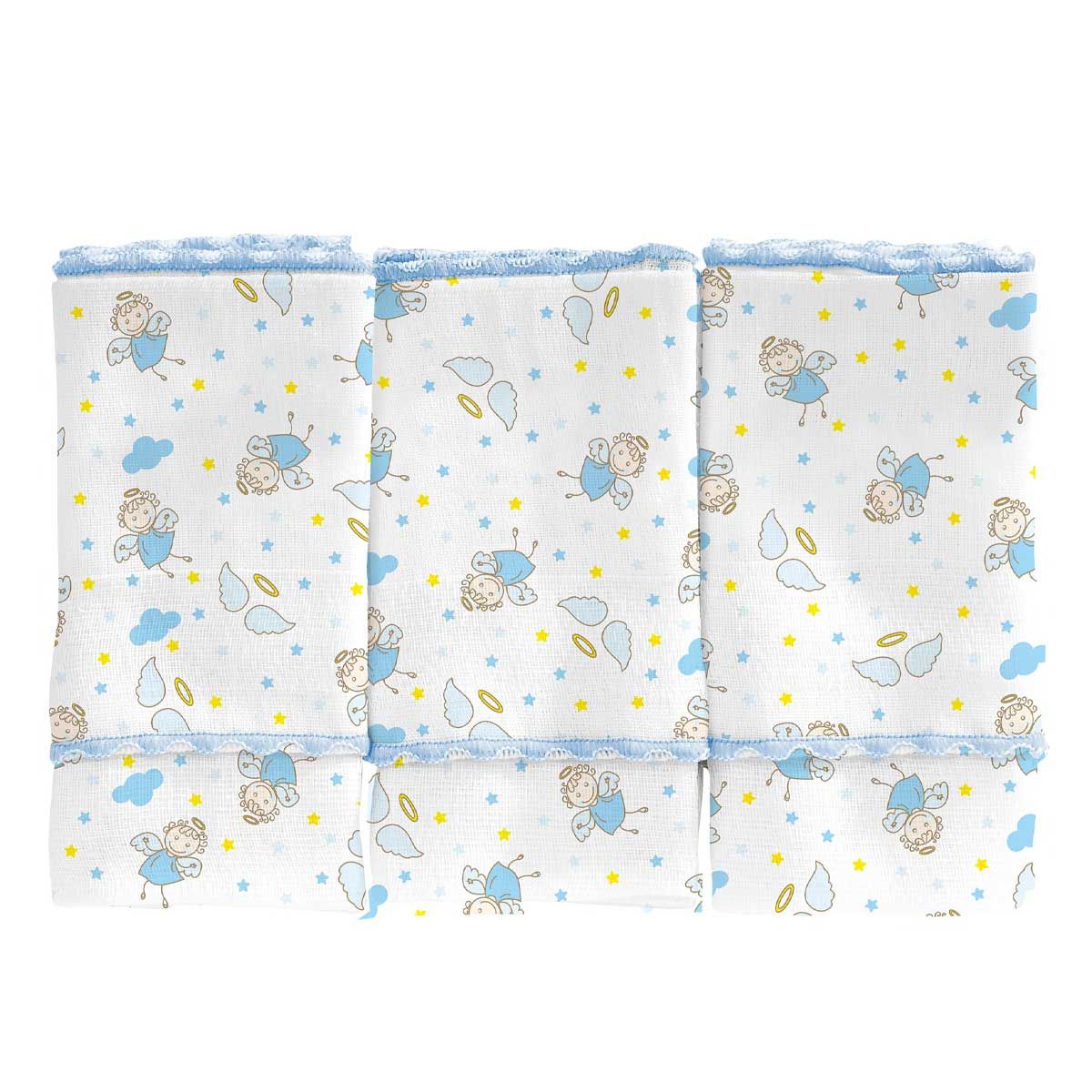 Jogo de Fraldas de Boca Anjinho Azul