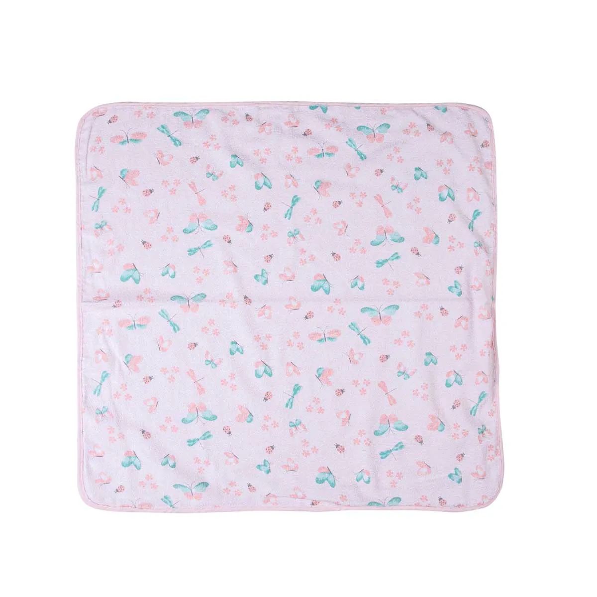 Toalha Felpuda Papizinha Karinho com Capuz Borboletas