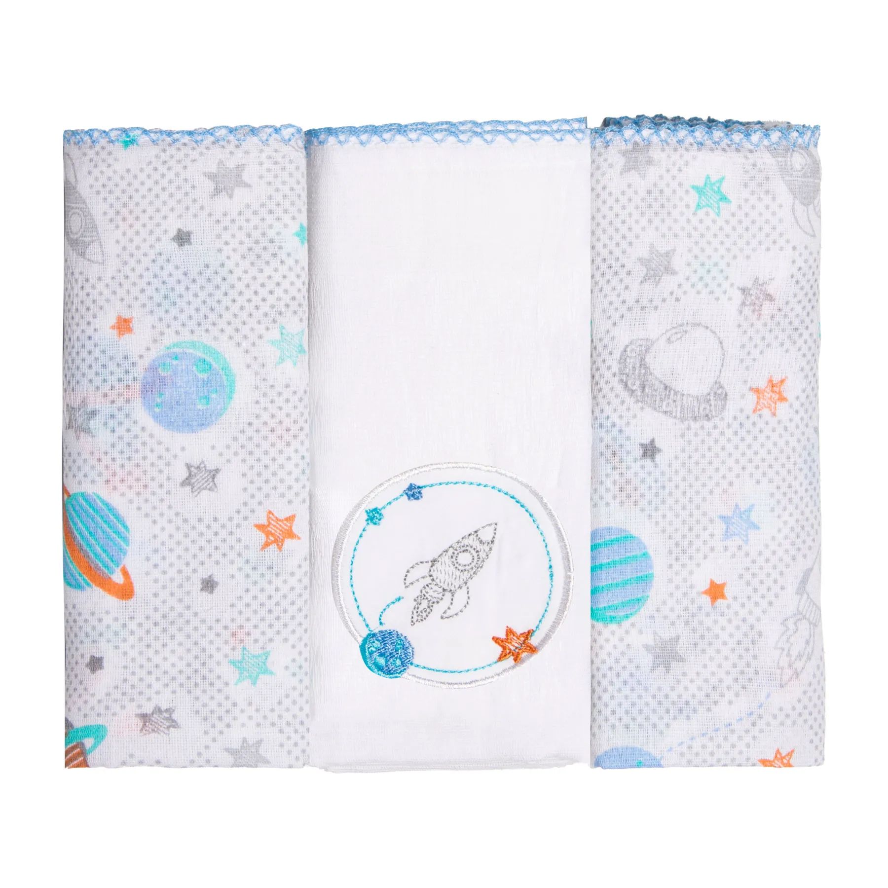 Kit Fralda Papi Bordados Karinho Bibi