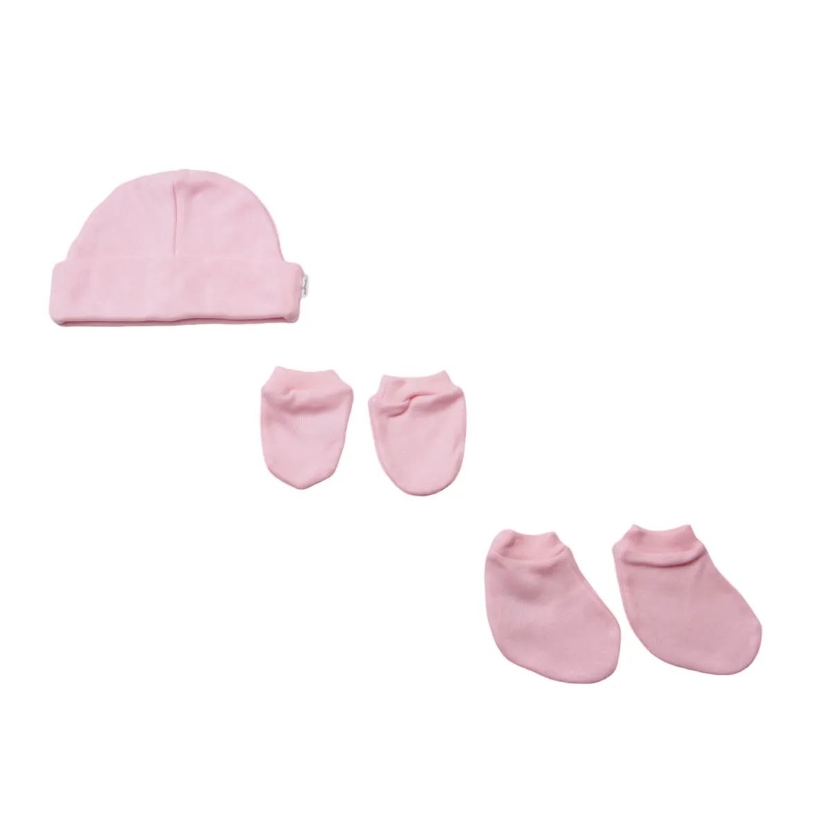 Kit Enxoval Palminha em Suedine Rosa Claro