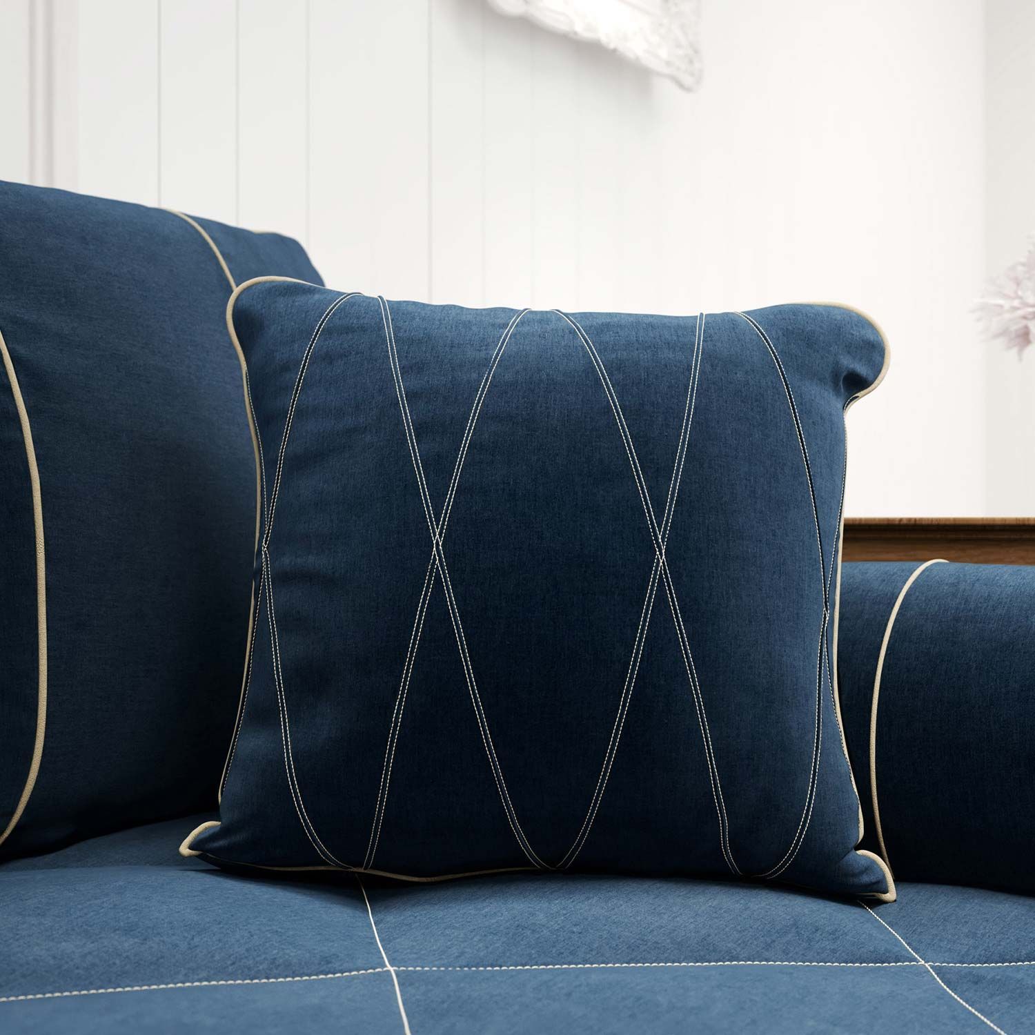 Quarto de Bebê Completo Realeza Azul Marinho 20 Peças