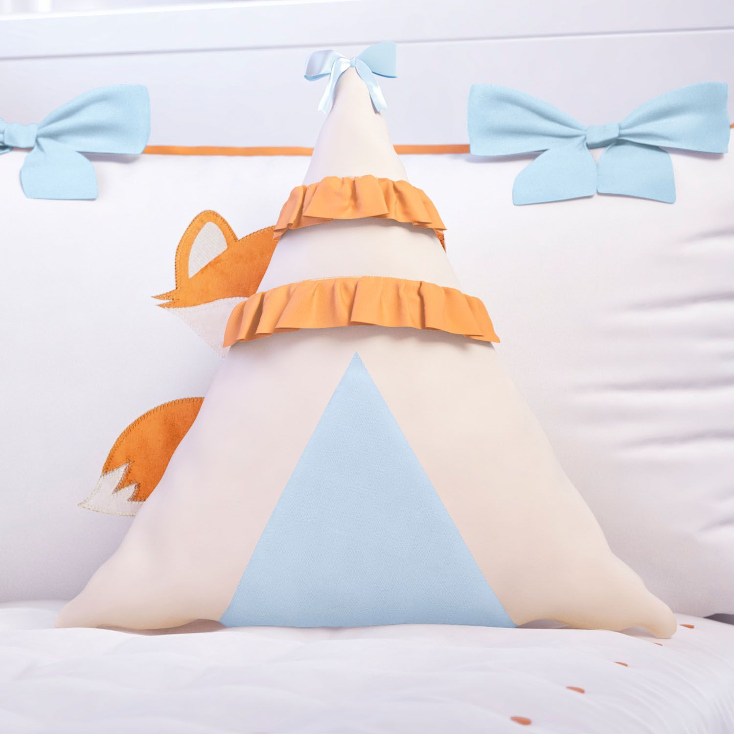 Quarto de Bebê Completo Raposinha Laranja 20 Peças