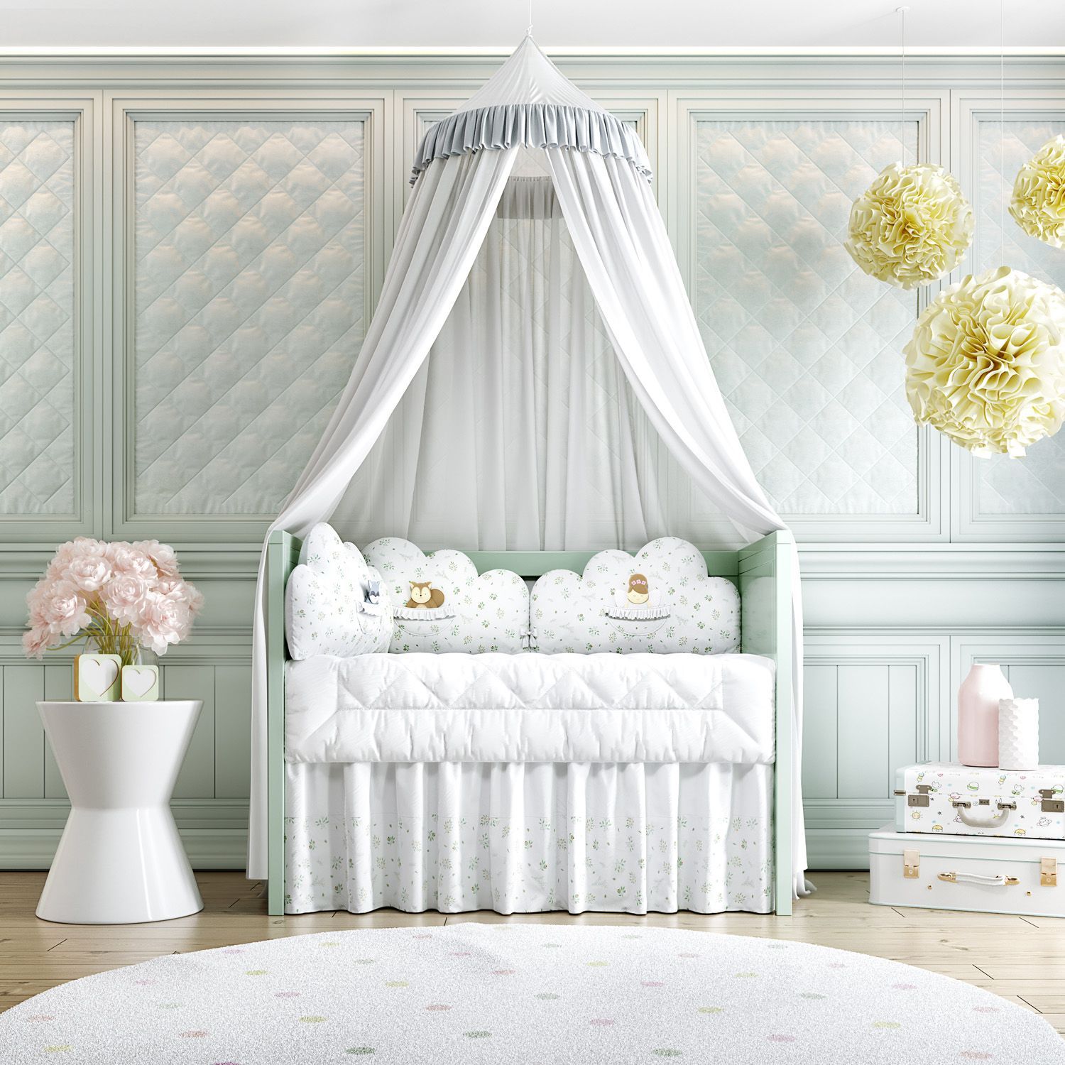 Quarto de Bebê Completo Bosque Encantado 23 Peças