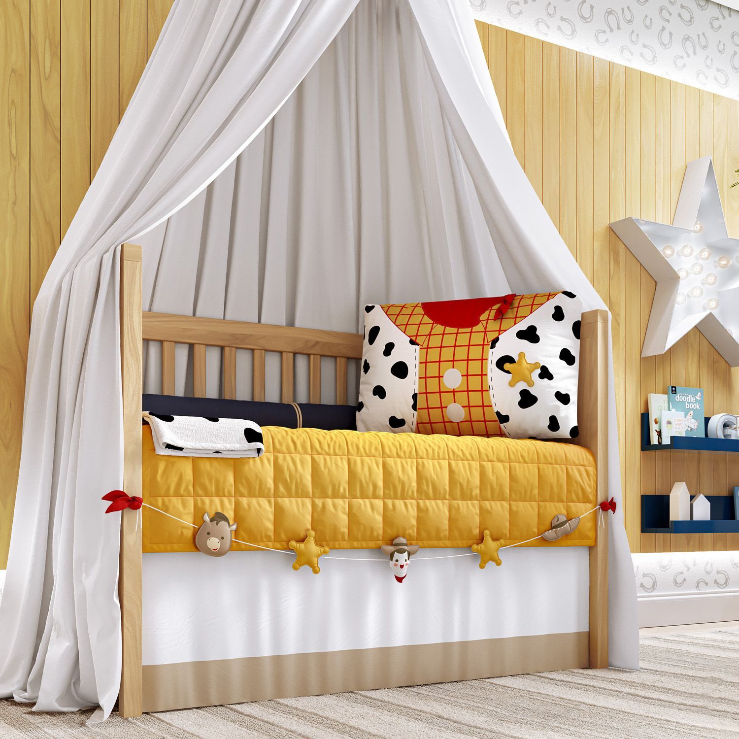 Quarto de Bebê Completo Toy Story Woody 19 Peças