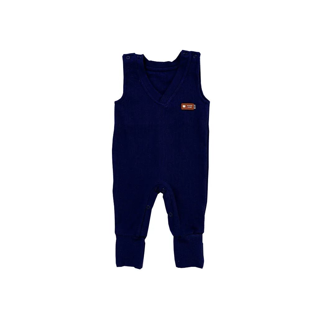 Saída de Maternidade Aconchego do Bebê com Gola Bordada Azul Marinho