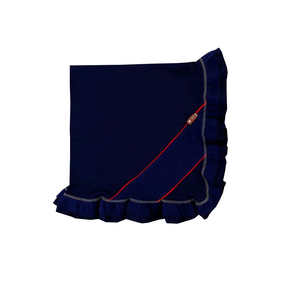 Saída de Maternidade Aconchego do Bebê com Gola Bordada Azul Marinho