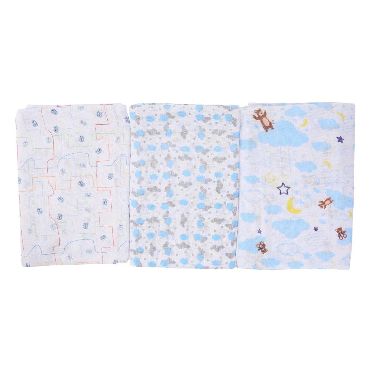 Kit Toalha Fralda Luxo Incomfral Azul