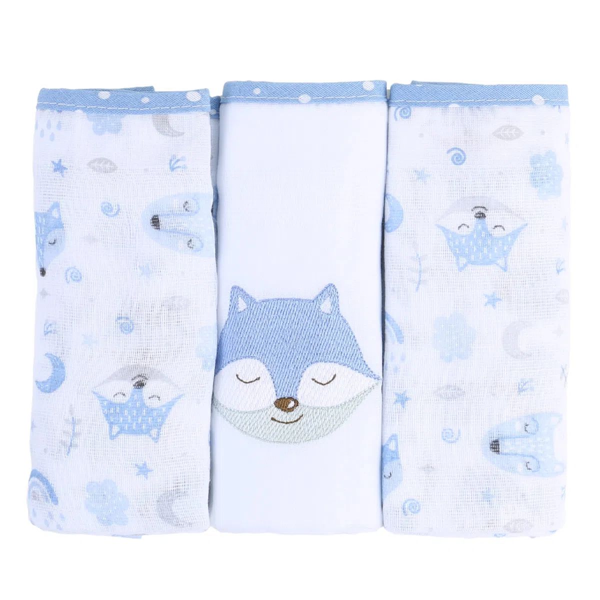 Fralda Baby Gijo Cute Animals Raposa 03 Peças