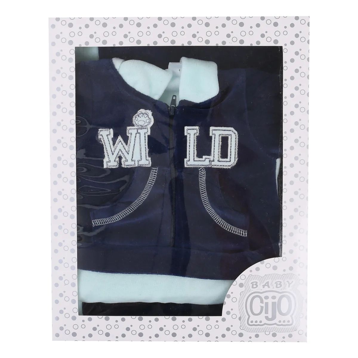 Saída Maternidade Baby Gijo Plush Bordado Wild + Manta Verde