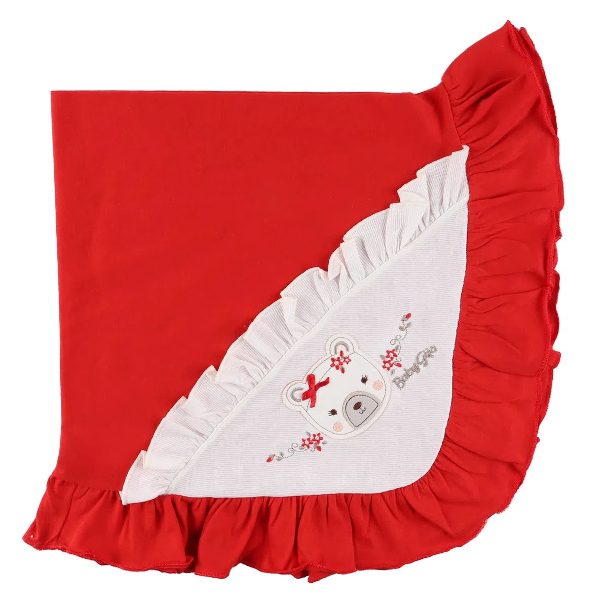 Saída Maternidade Baby Gijio Ursa Laço Vermelho