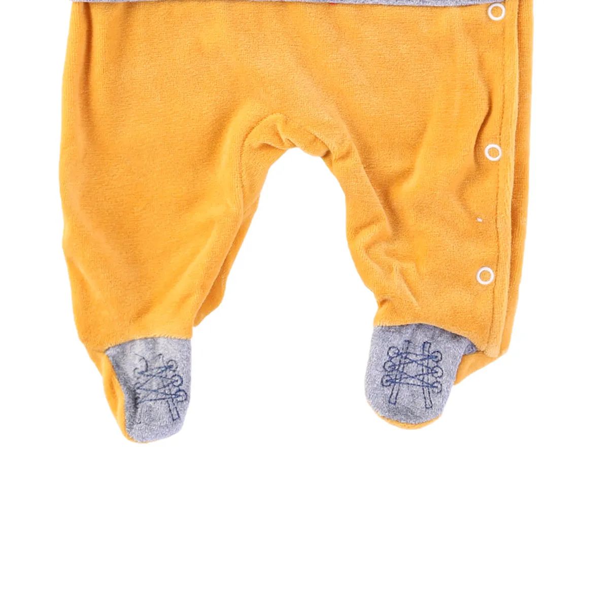 Saída Maternidade Baby Gijo Plush Ursinho Com Estrelas Mostarda