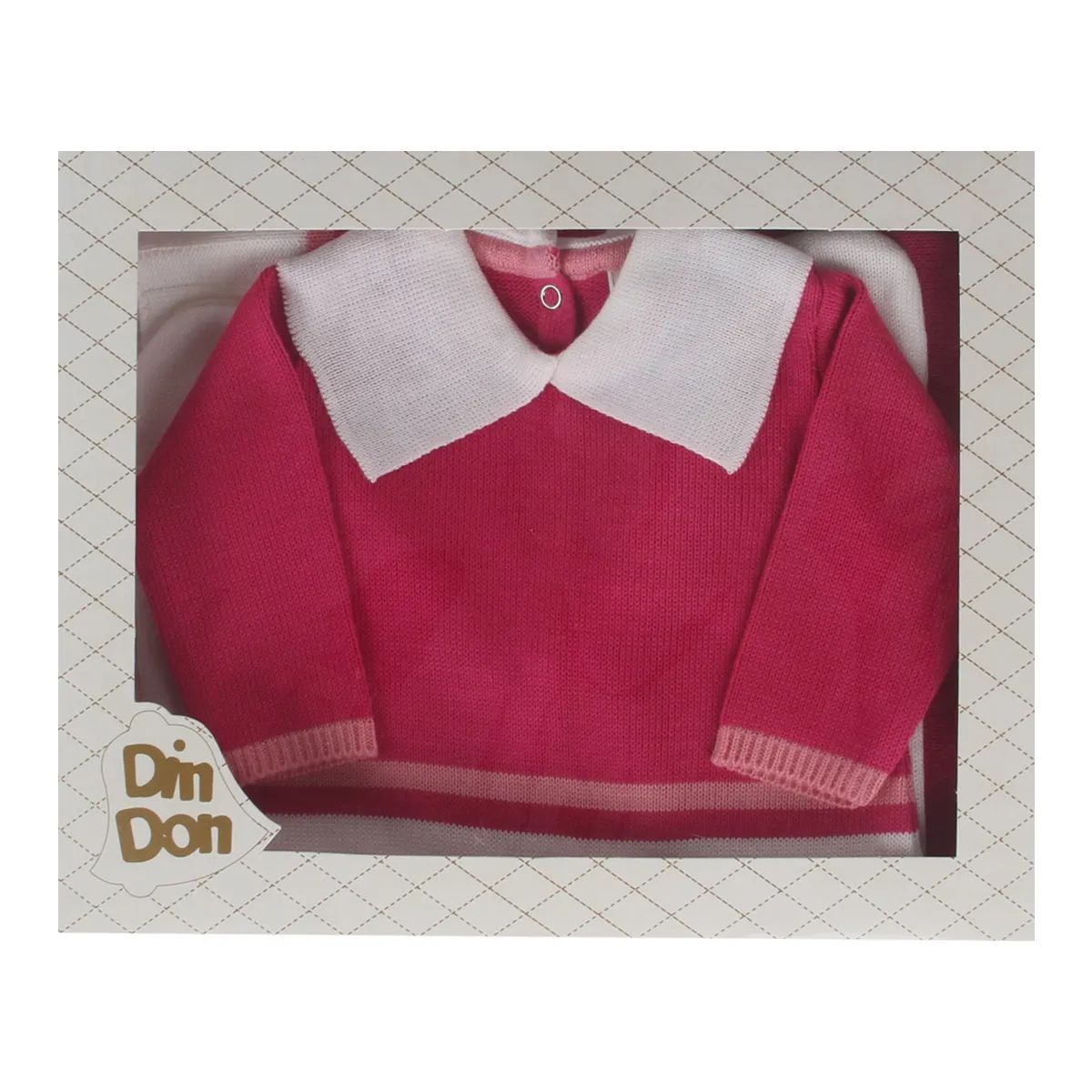 Saída Maternidade Din Don Linha Nanda Branco e Vermelho