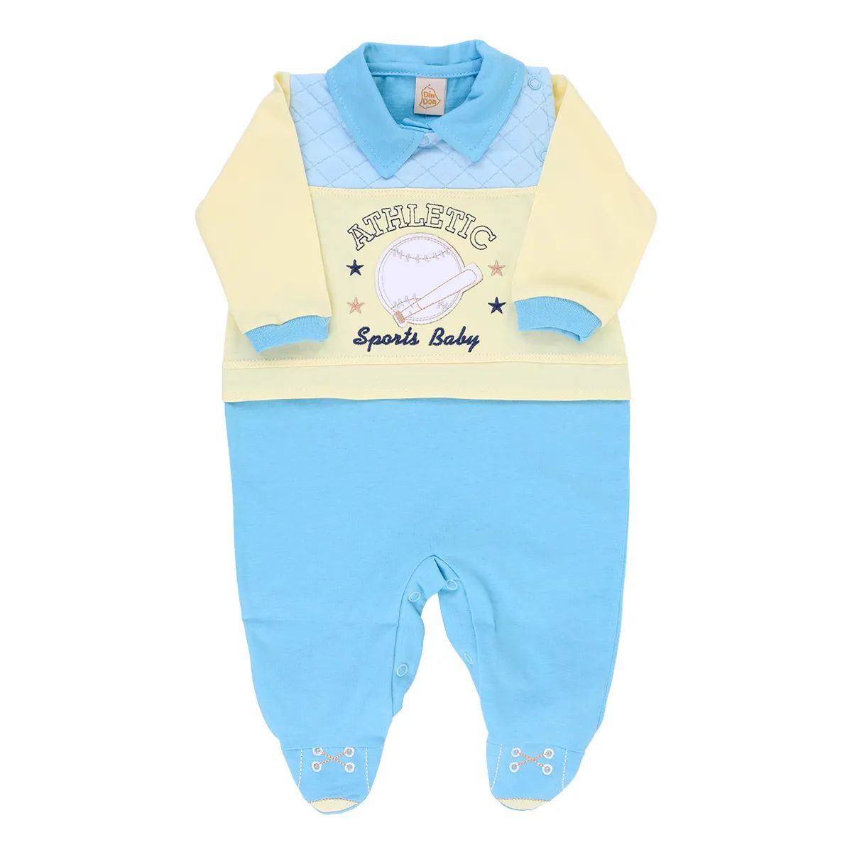 Saída Maternidade Din Don Bordado Sports Baby Azul Marinho