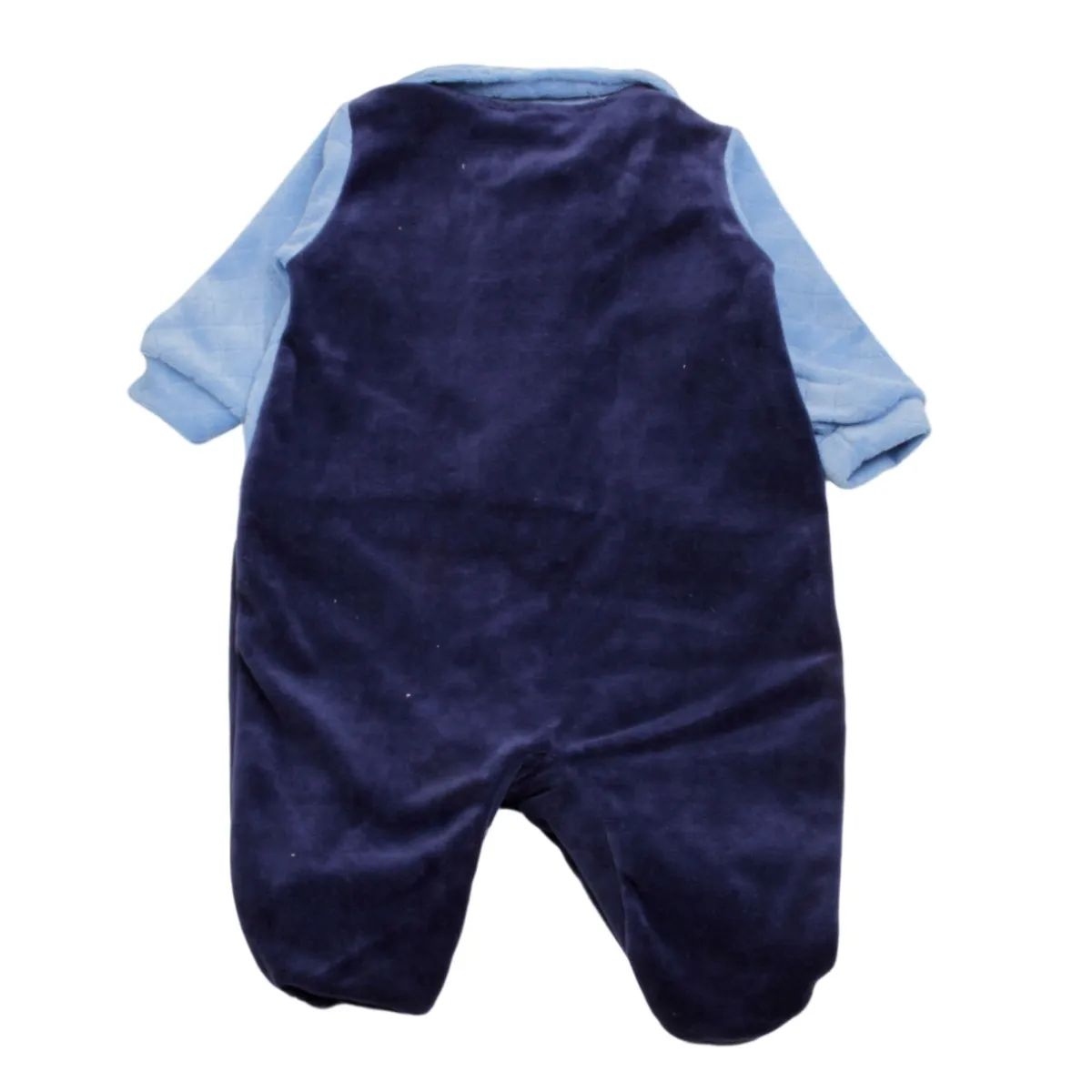 Saída Maternidade Baby Gijo Em Plush Com Zíper Azul Claro
