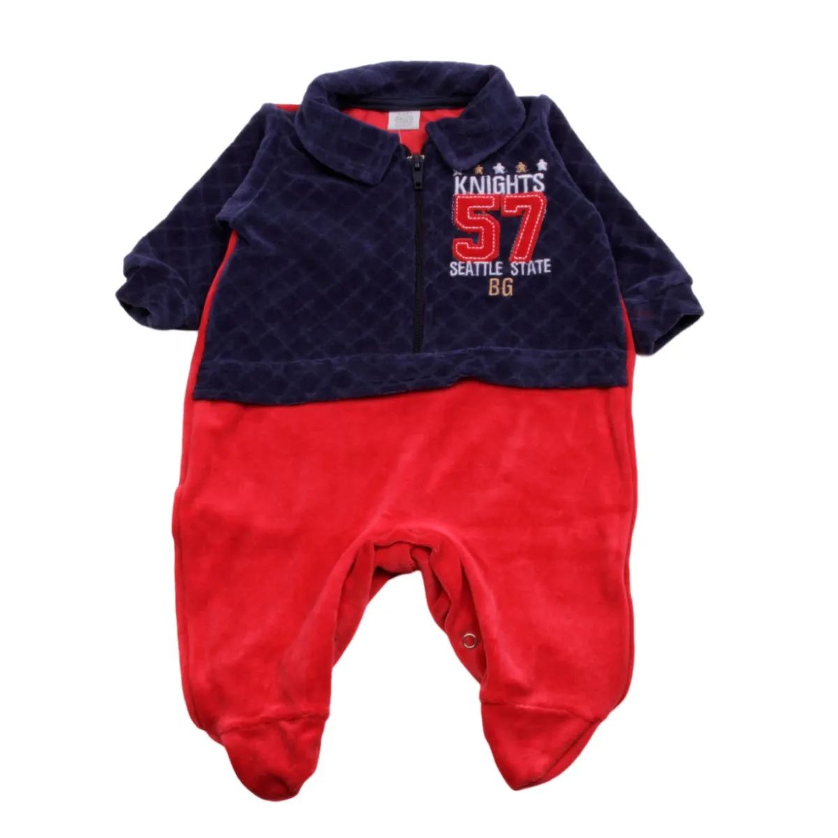 Saída Maternidade Baby Gijo Em Plush Com Zíper Azul Claro